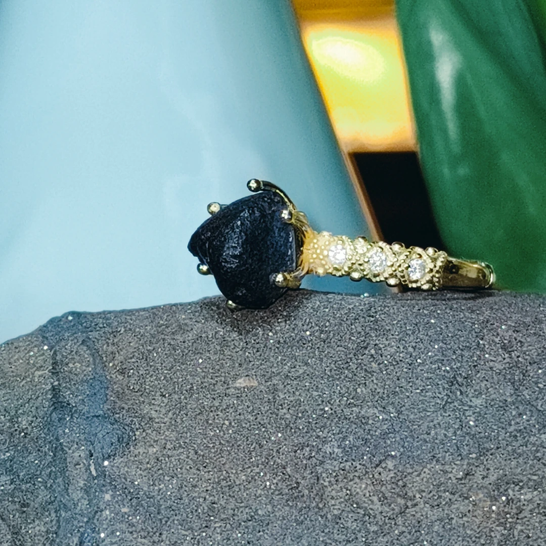 石陨小精品 原石无修 手工镶嵌