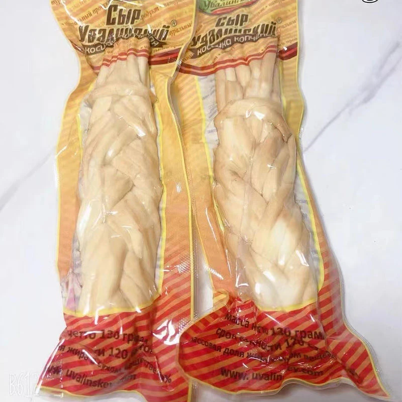 俄罗斯原装进口烟熏奶酪辫子即食食品低脂无蔗糖咸口味芝士块原制