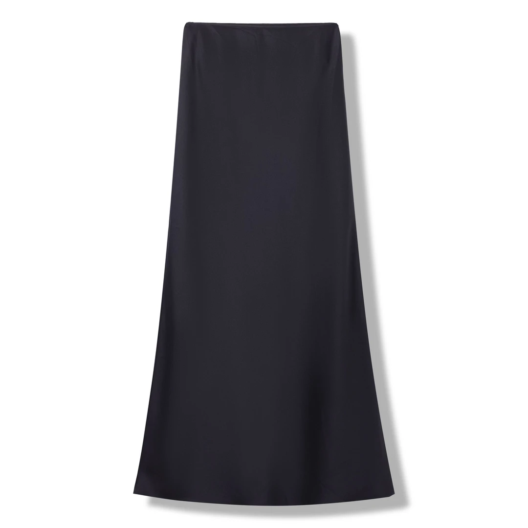 夏季新款鱼尾高级感半身裙黑色不是包臀流光半裙设计感25009B裙子