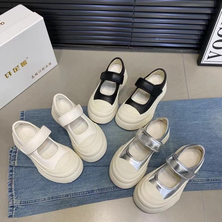 2025春季新款软妹洛丽塔jk日系单鞋厚底增高乐福鞋玛丽珍小皮鞋女