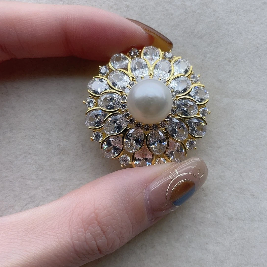 海水珍珠未镶嵌胸针58