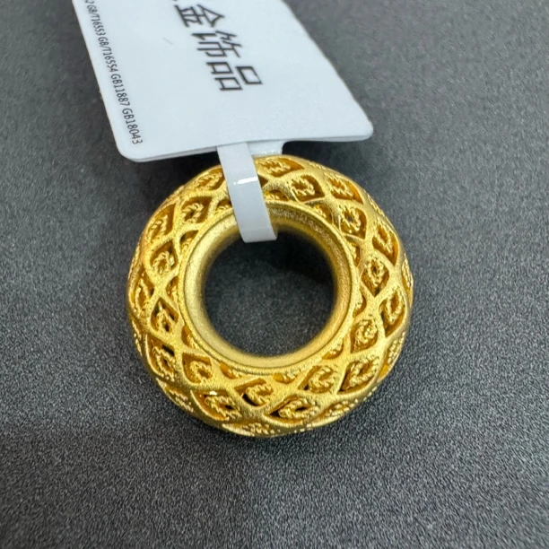 【莹莹专享】足金999 花丝扣 ZP  0.92 纳金添福