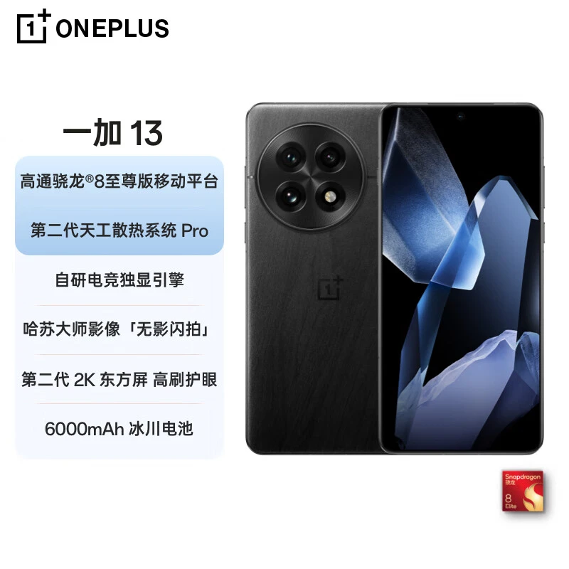 【国家补贴】一加 13 高通骁龙®8至尊版 6000mAh 冰川电池 AI5G手机