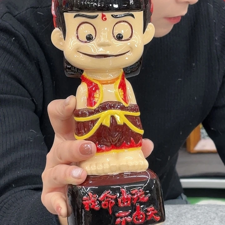 陶高度22唐三彩哪吒