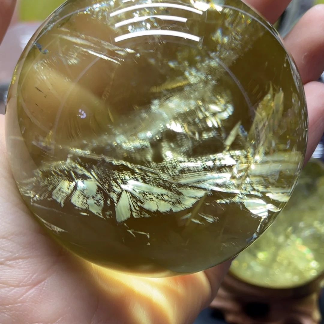 未镶嵌珠宝半成品水晶X*WMM黄水晶球C2130