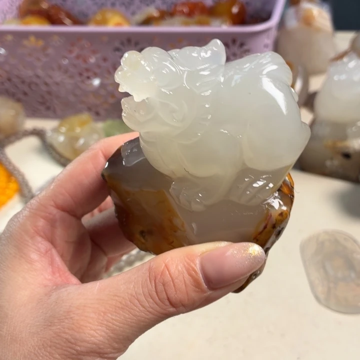 玛瑙/玉髓未镶嵌吊坠(不含链)