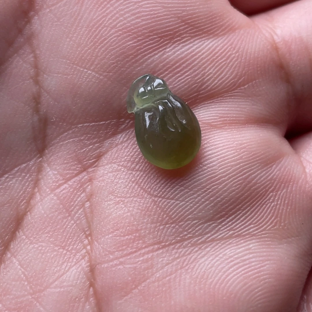 定制翡翠未镶嵌冰黄钱袋子