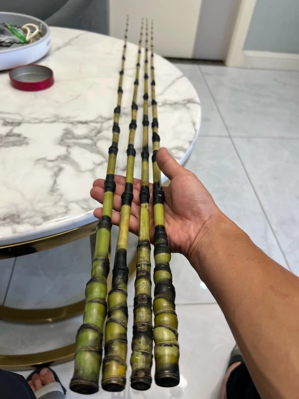 纯手工钓鱼竹竿(罗汉竹)结实耐用