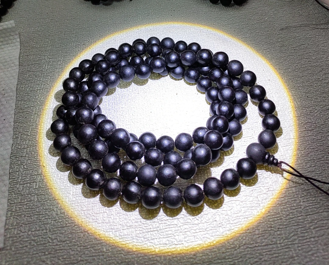 【一物一拍】非金属木质手串  无患子念珠，108颗黑色13+