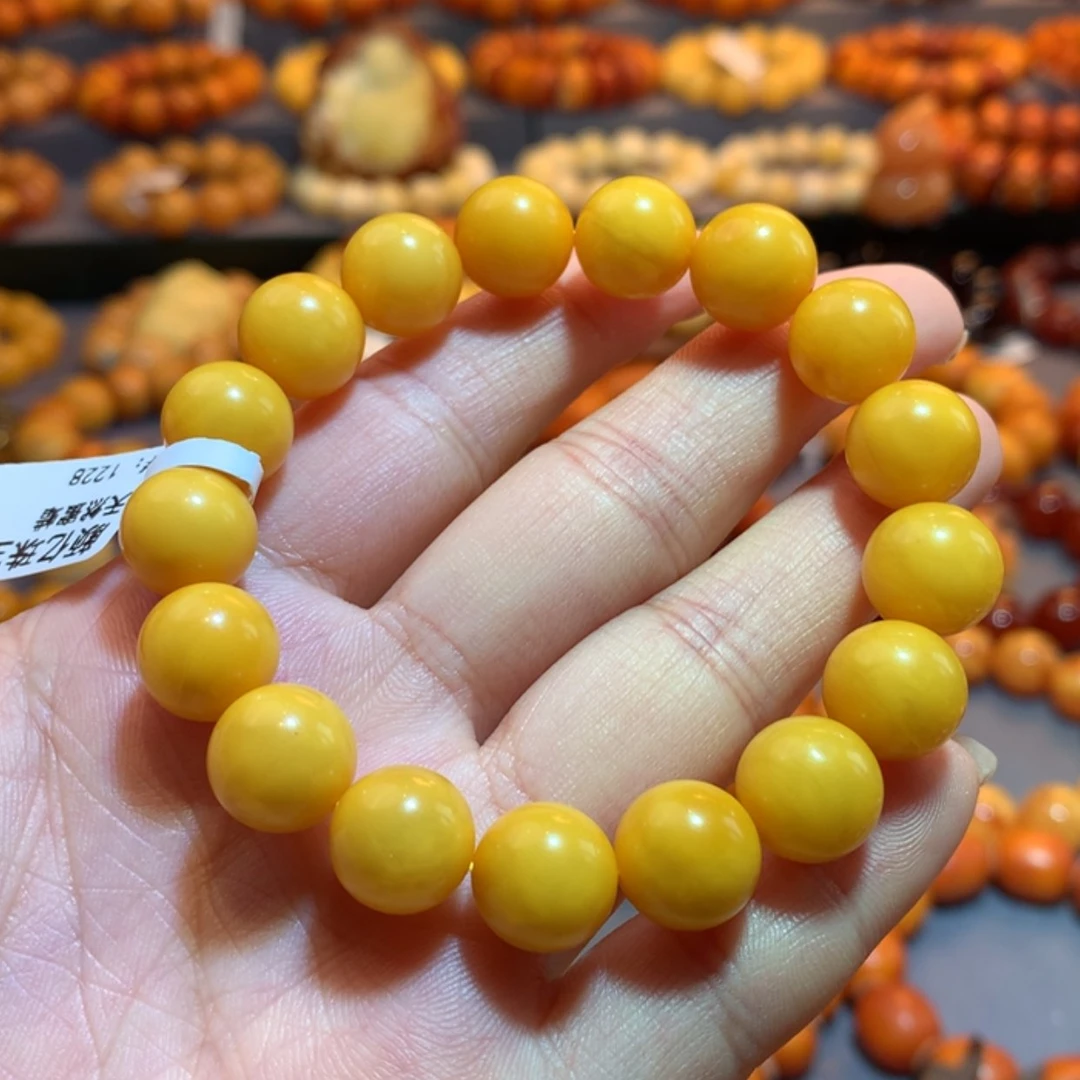 【闪购商品】未镶嵌蜜蜡手串初***生蜜蜡手串