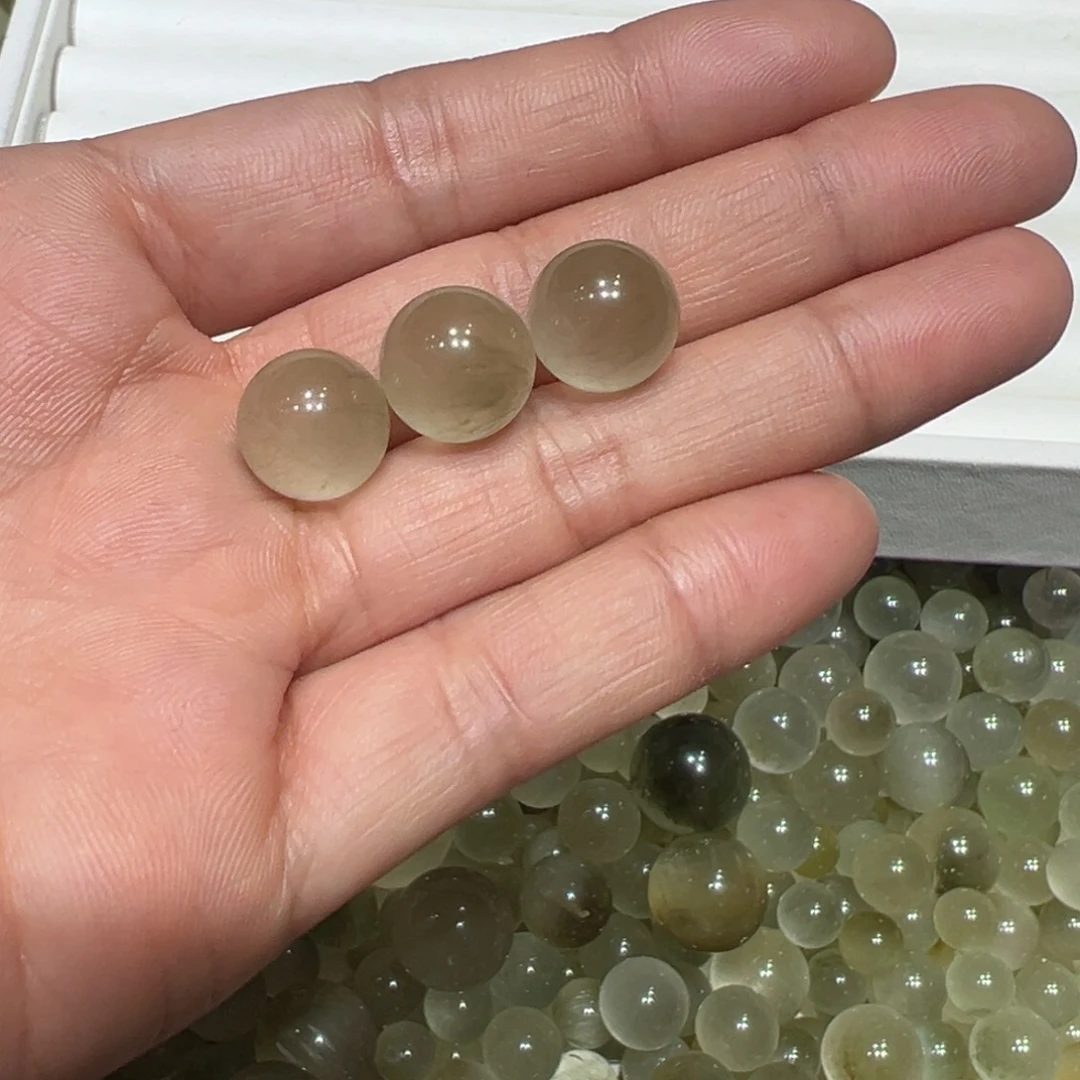 水晶水晶兔毛11mm打孔不退换未镶嵌
