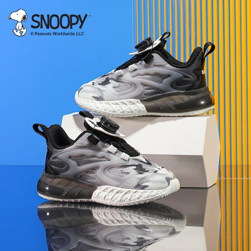 旋转扣史努比跑步鞋鞋子儿童软底童鞋女童运动鞋男春秋款2024宝宝