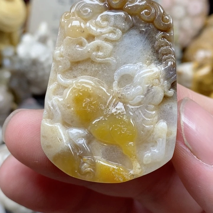 颈饰未镶嵌硅化珊瑚（珊瑚玉）
