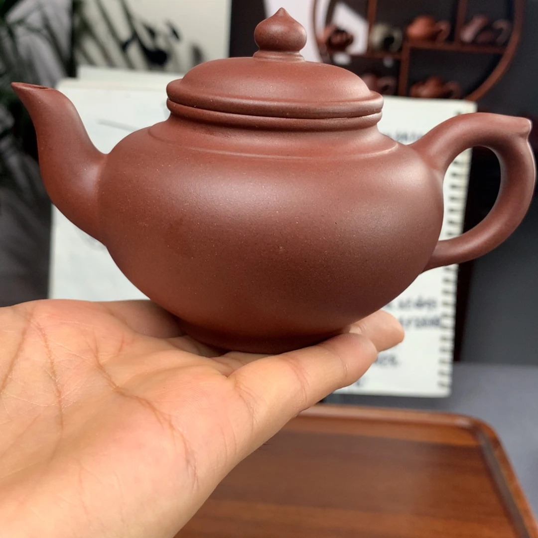 茶壶紫砂红皮龙笑樱215cc