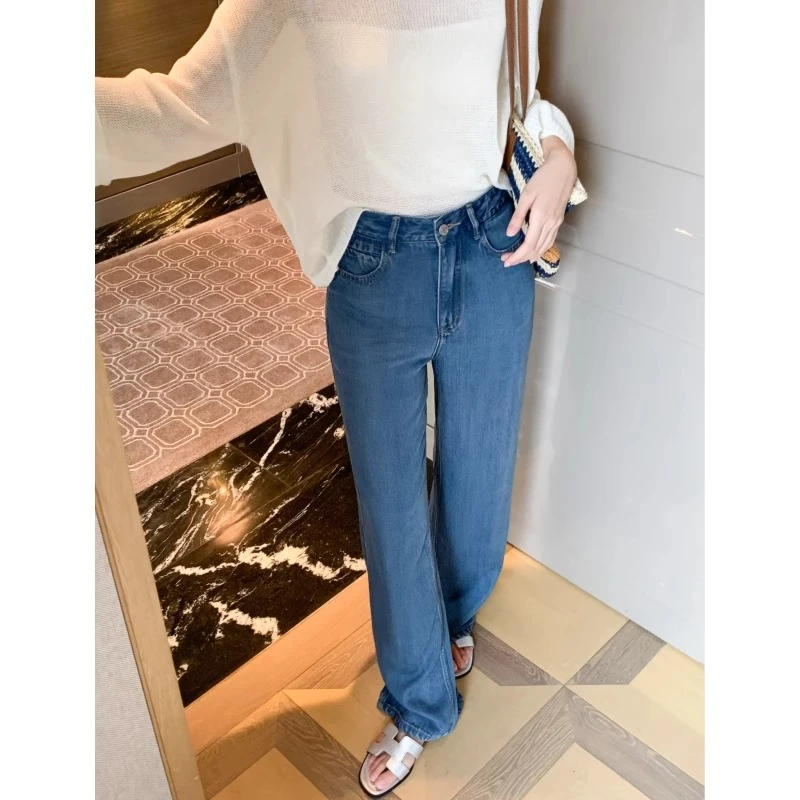 美洋MEIYANG【特卖捡漏】冰棍牛仔裤垂顺直筒阔腿长裤