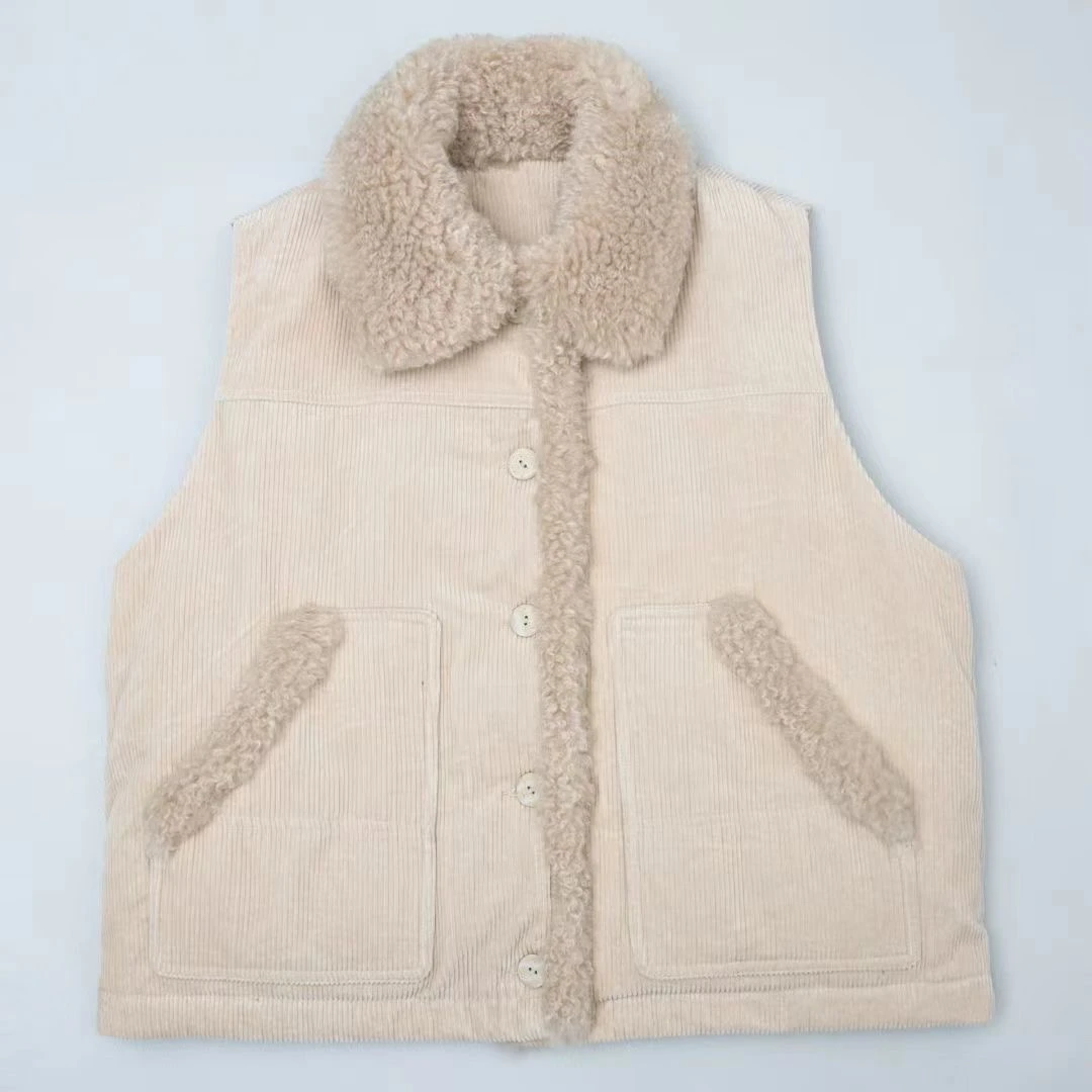 布衣分享 25MJ0786 原创设计秋冬复古灯芯绒【羽绒马夹】白鹅绒马甲