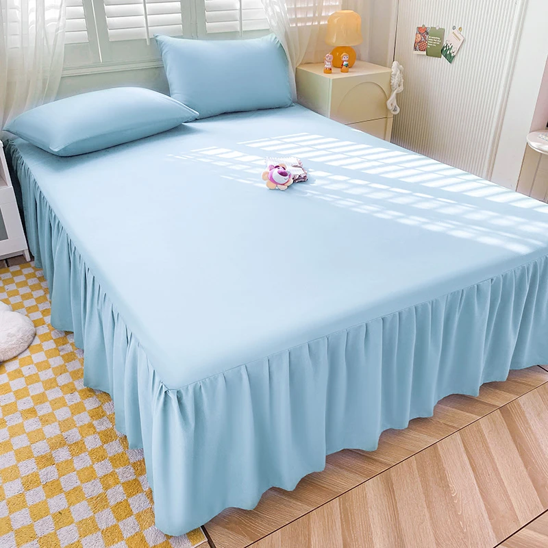 冰丝凉席夏季床裙款公主风2025新款夏天空调软席床罩可机洗空调席