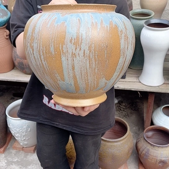 紫砂花盆高度27口径18