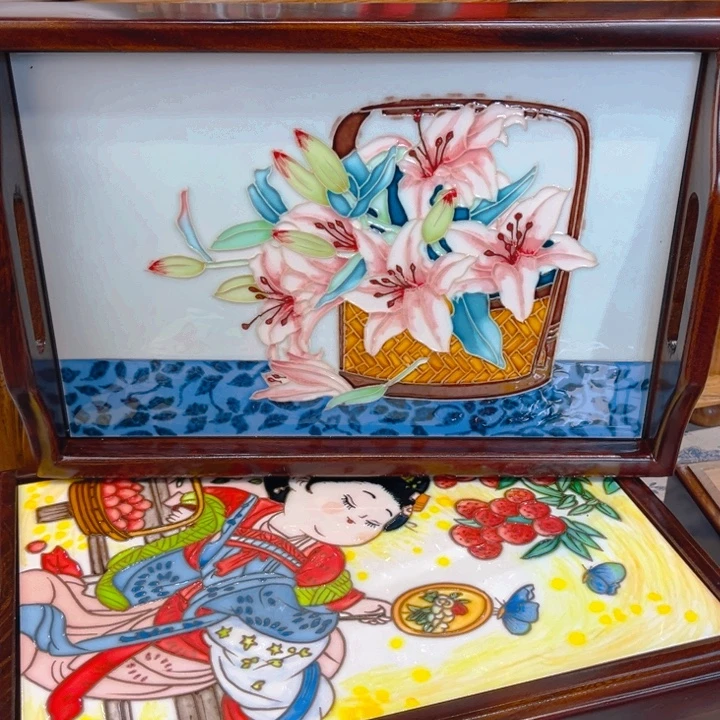 盖子款瓷板画艺术作品