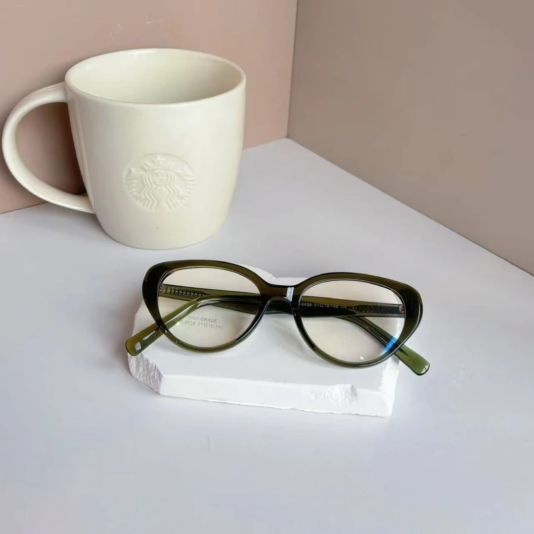 （6858）板材猫眼网红防辐射大框韩版潮流男女同款学生近视眼镜