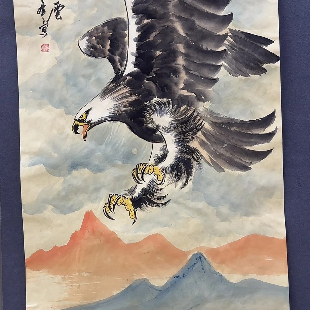 东***人国画刘峰三尺花鸟艺