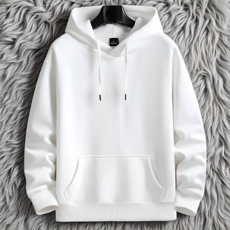 加绒连帽纯棉加厚秋冬款宽松大码藏青色ins男女情侣百搭外穿帽衫