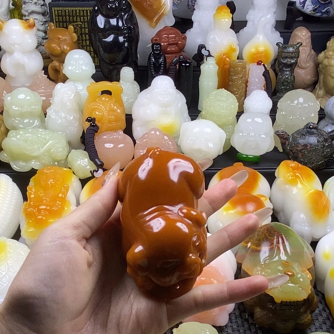 无花朵原石雕刻把你