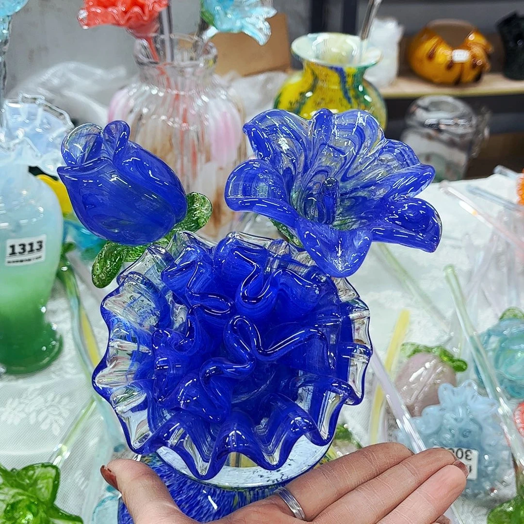 3朵花 家悦琉璃工艺品