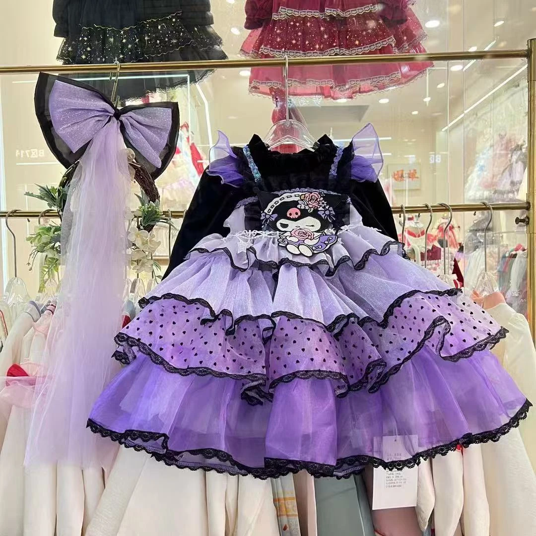 女童头纱库洛米加绒洛丽塔纱裙