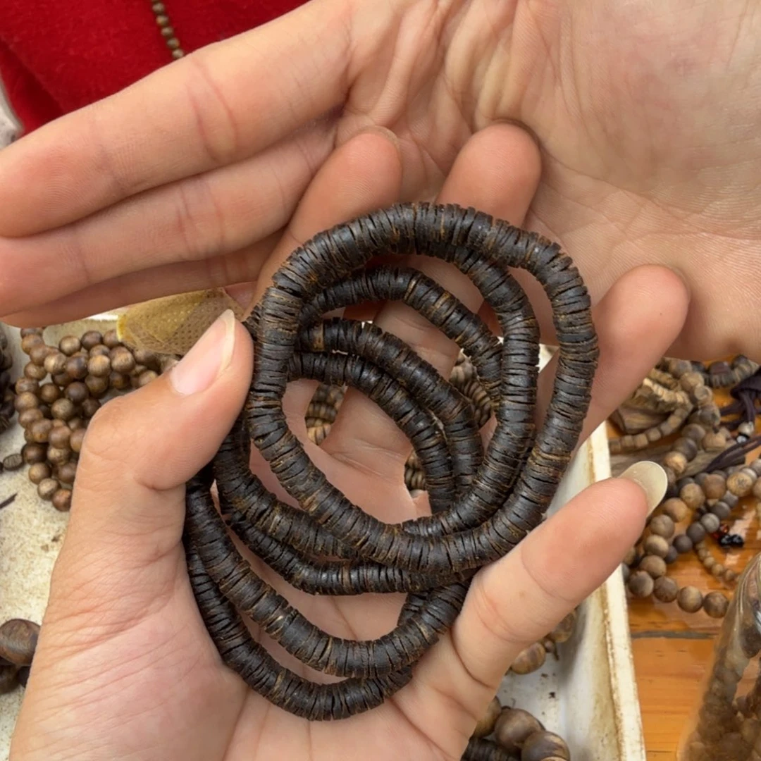 沉香沉香碎屑单圈沉水片珠6克多样性发一