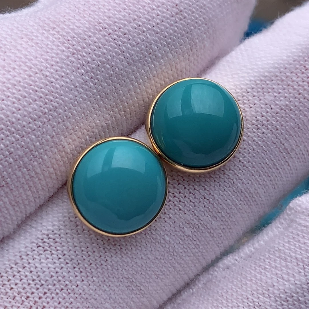 绿松石18K金镶嵌珠宝奇石