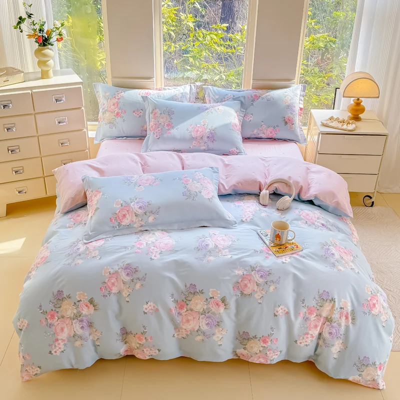 【四季款】全棉纯棉床品四件套被套床上用品宿舍床单三件套床
