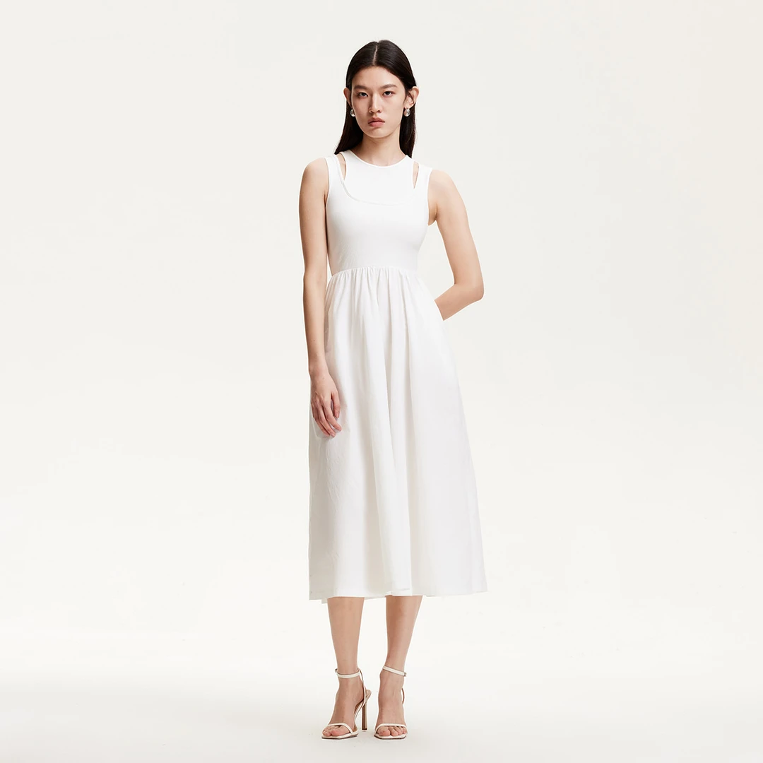 Vero Moda连衣裙女【松弛有度】不规则镂空背千金氧气裙325161037