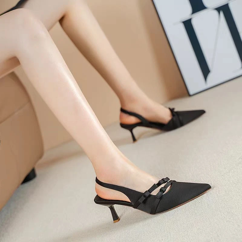 552-80   夏季新款时尚气质细跟包头凉鞋