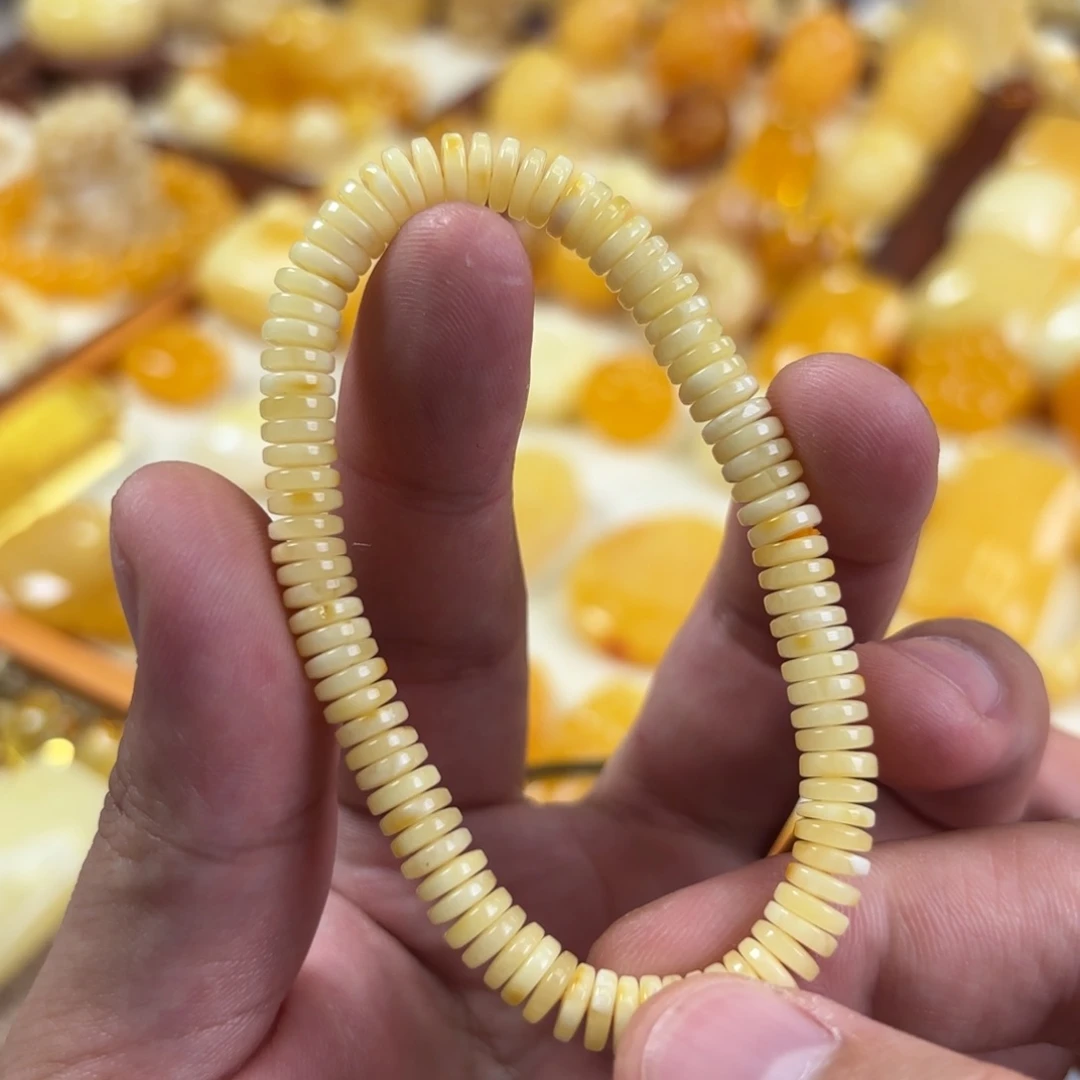 裸石蜜蜡未镶嵌手串
