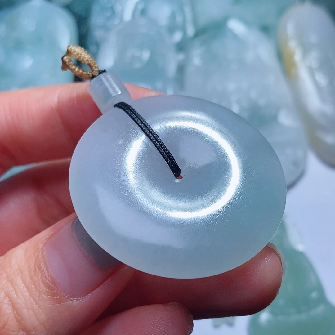 定制翡翠未镶嵌毛货付款后确认抛光