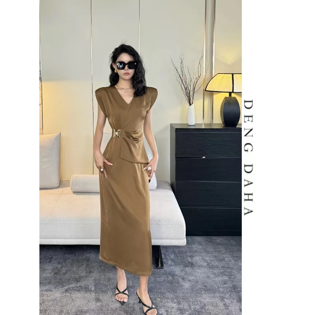 SANOIAN·宋三千新款法式高级感气质无袖连衣裙HBZC622056 nnassa