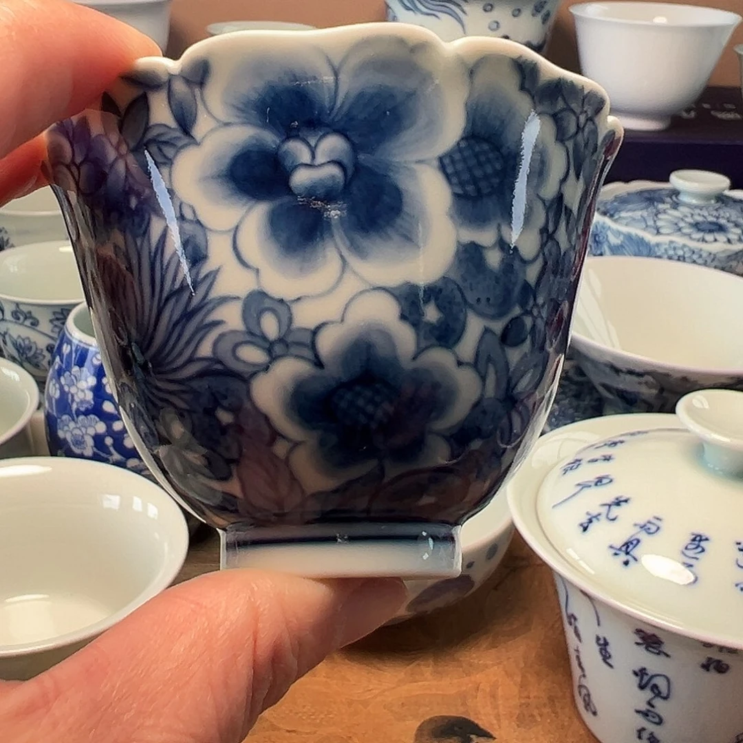 杯隐****影幽游居手绘青花主人杯