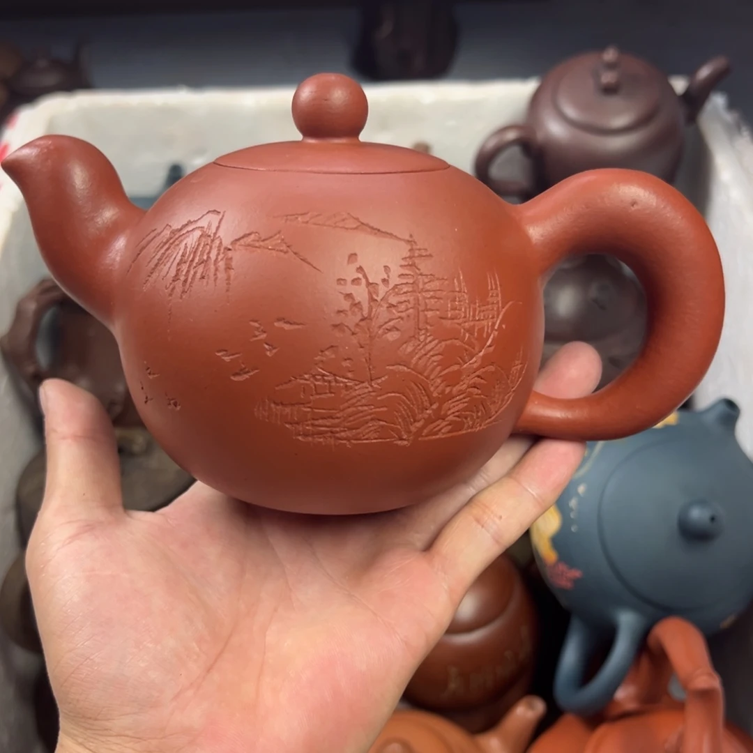茶壶紫砂宜兴原矿紫砂壶500毫升容量微瑕