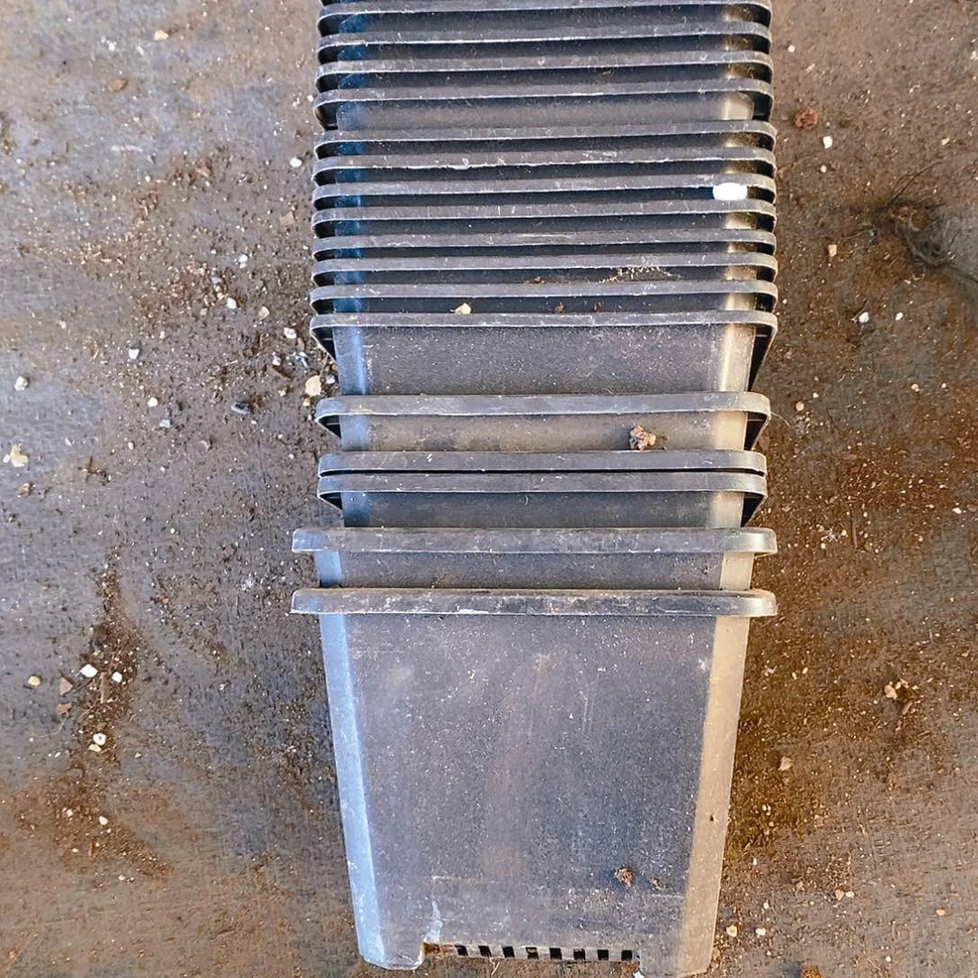 塑料旧14公分黑方盆20个 加厚