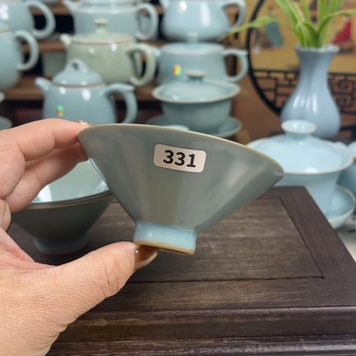 汝州原矿原釉331斗笠杯60容量