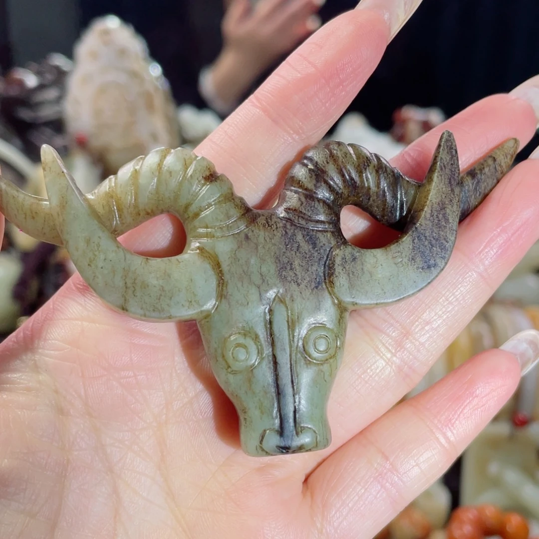 和田玉未镶嵌挂件60