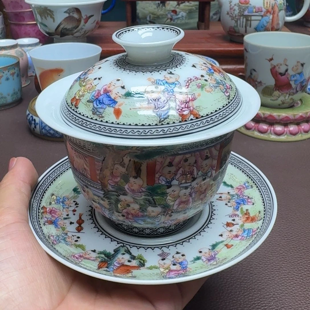 瓷片景德镇仿古手工制作精品展示