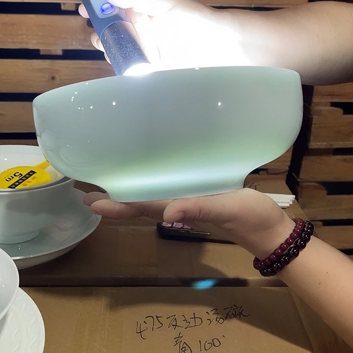 瓷片青瓷8.25英寸汤碗一个包邮
