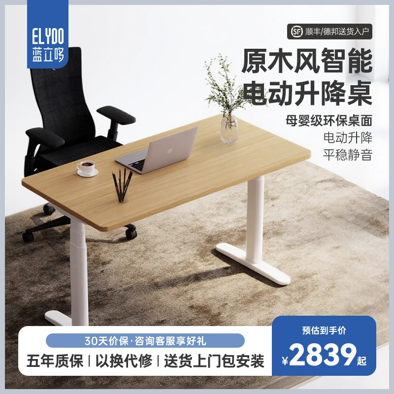 蓝立哆双电机电动升降桌电脑桌书桌站立式工作台学习桌H3 Ultra