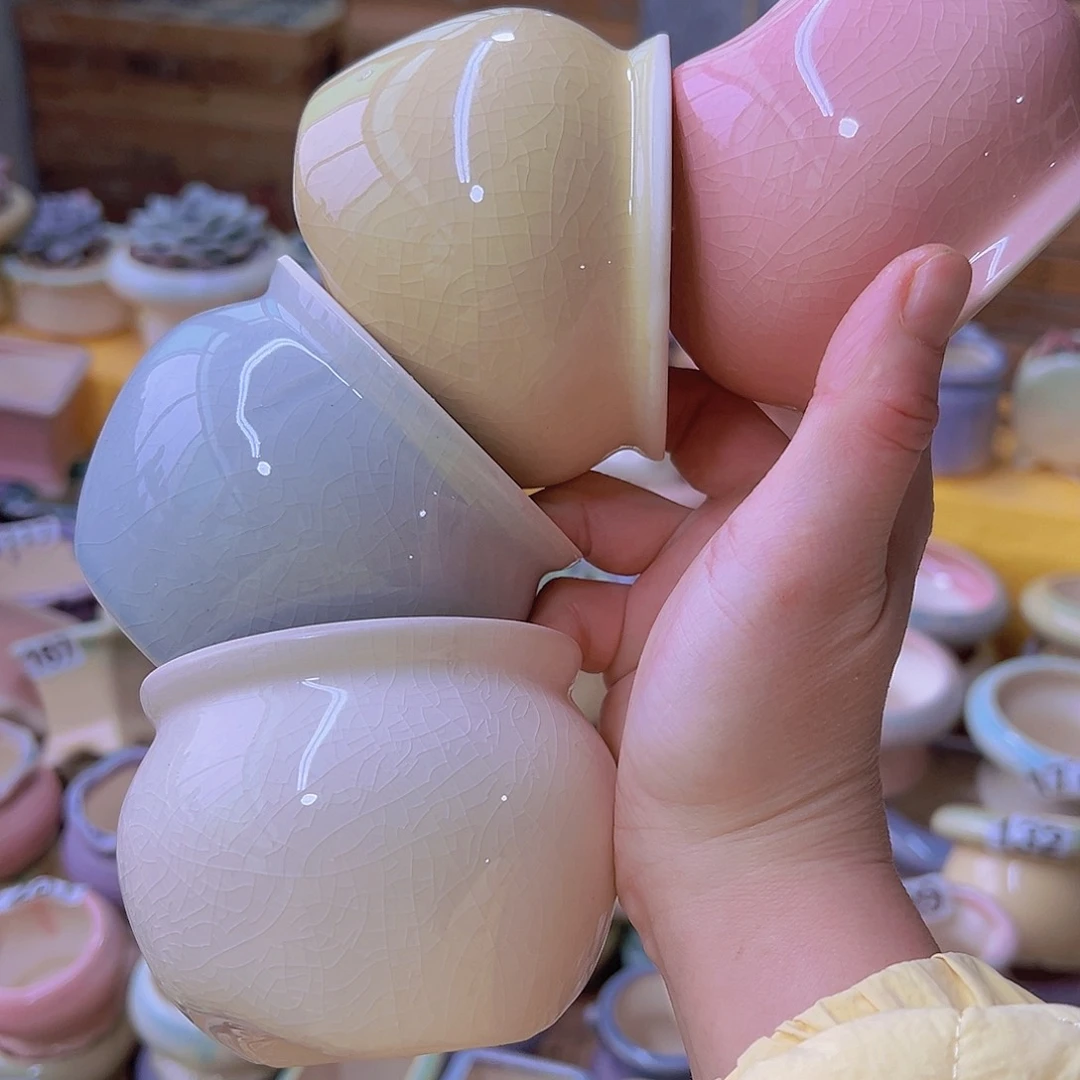 红陶陶瓷花盆当场满12包邮