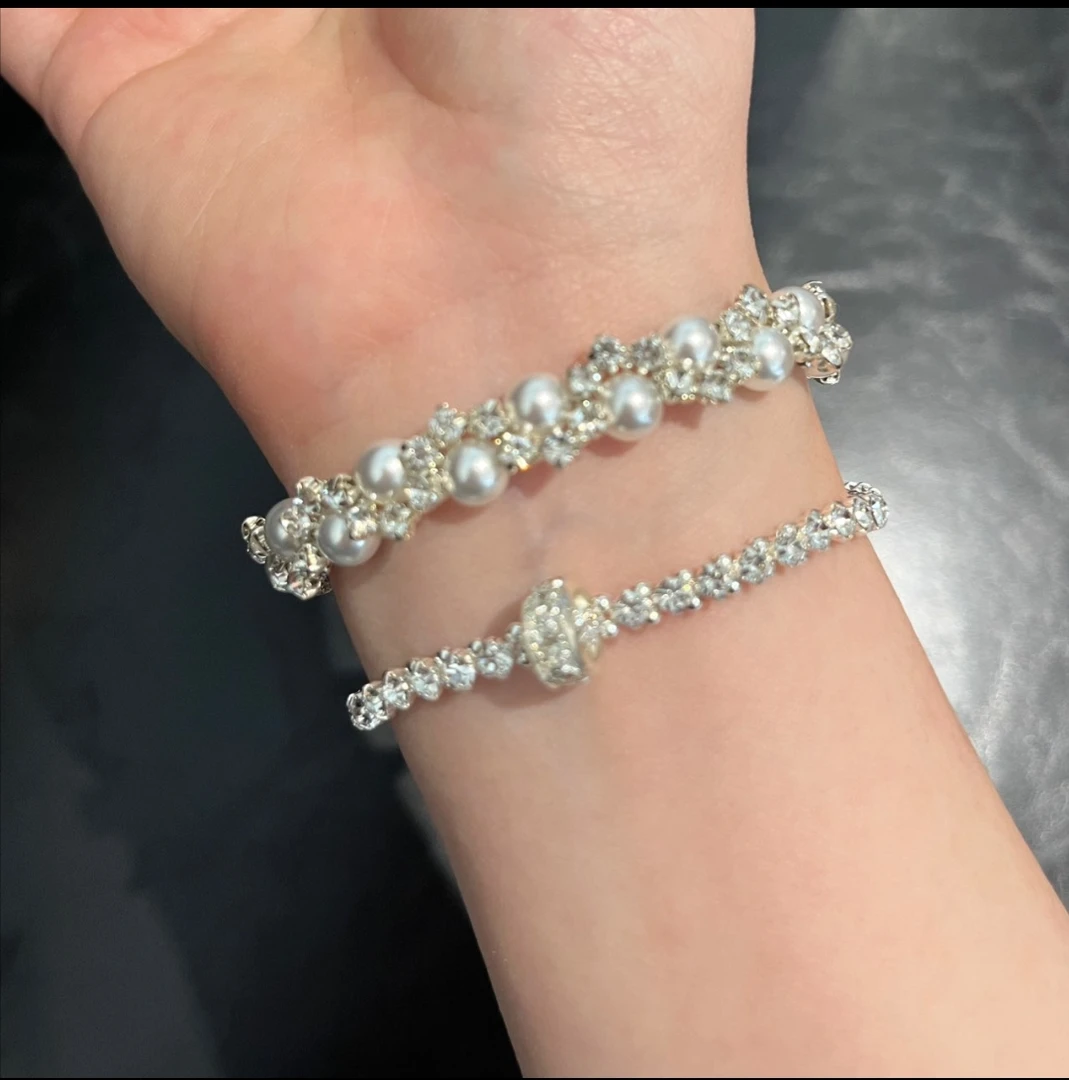 星光璀璨-blingbling进口捷克爪钻抽拉镀金手链