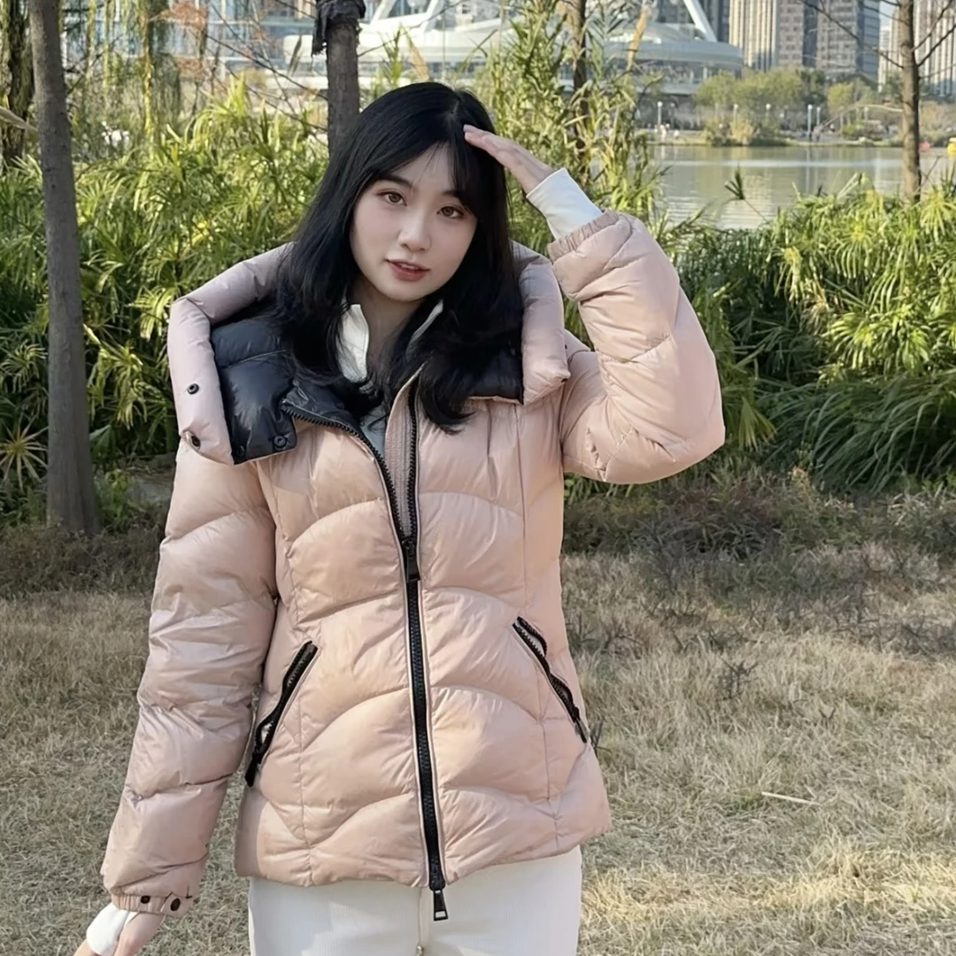 99新 MONCLER 0码 蒙口 粉色羽绒服 98新 lm3038