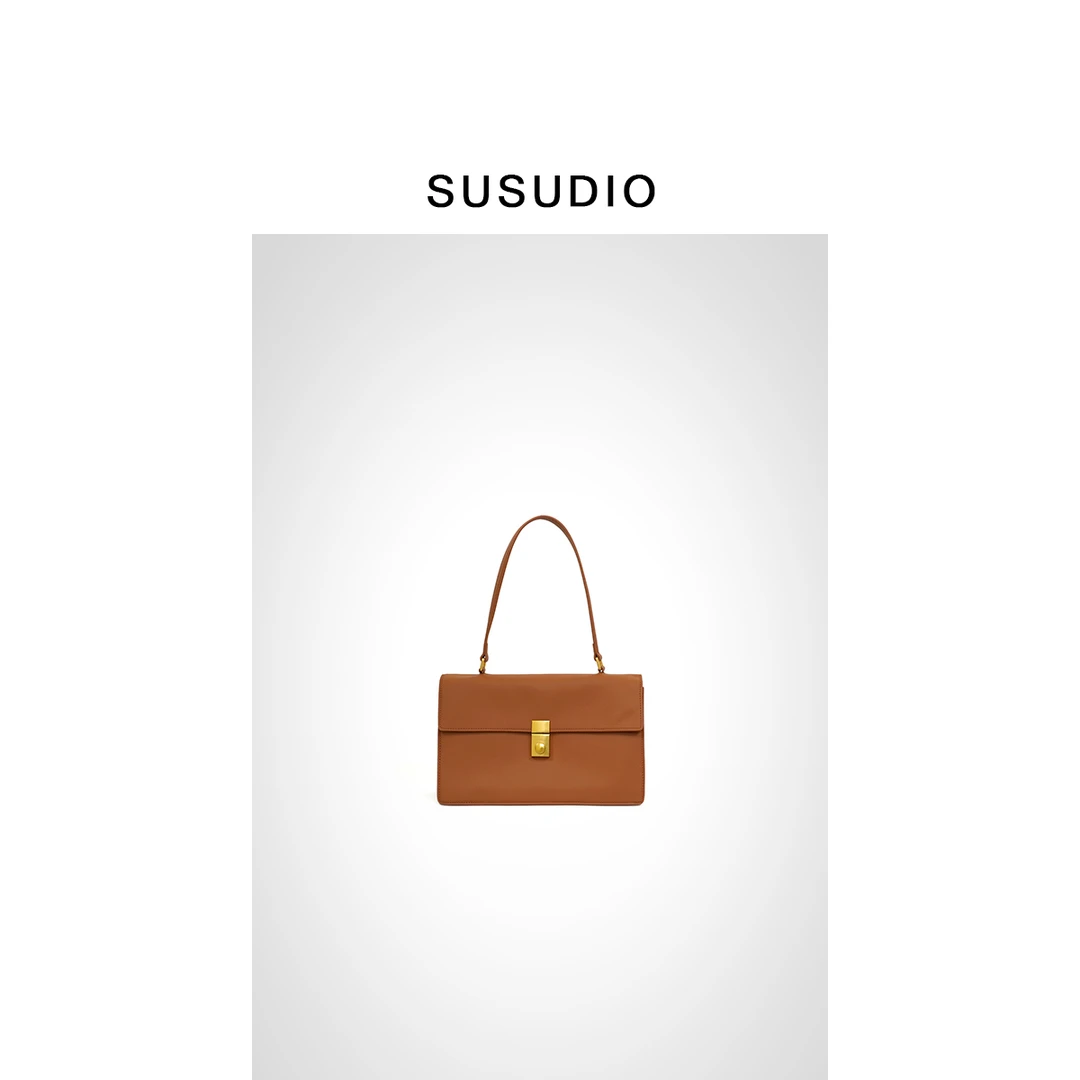 SUSUDIO 法棍包  锁扣翻盖横版单肩腋下包90004