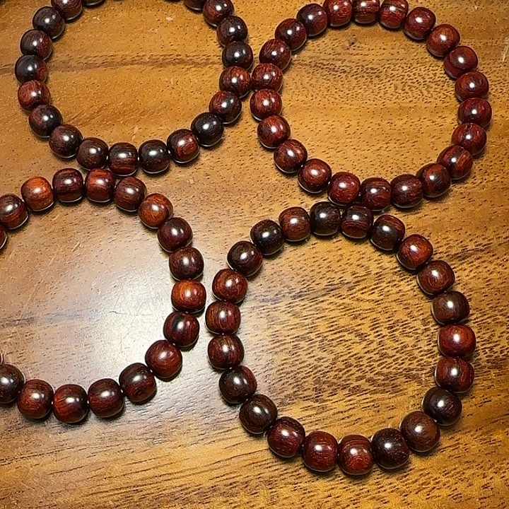 檀香紫檀（小叶紫檀）全陈化老料把件串发一条